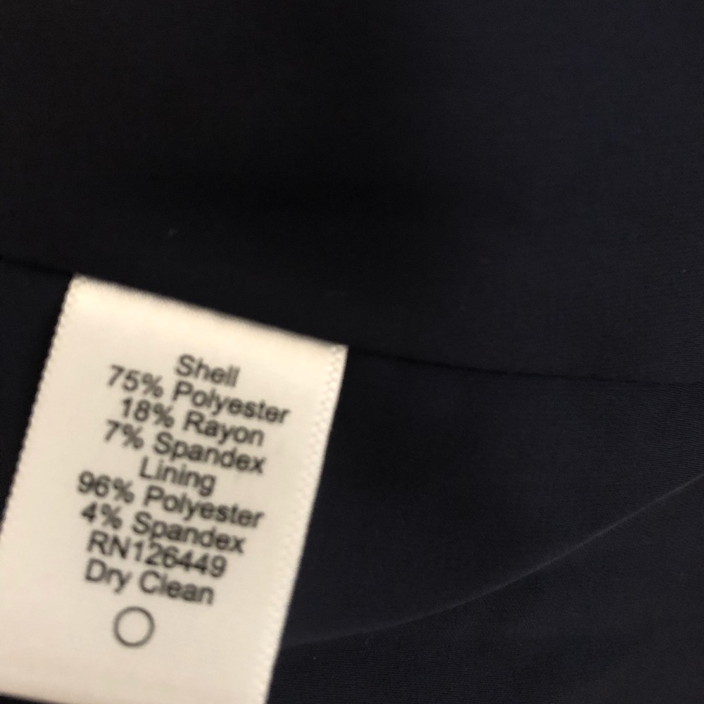 Women's Navy blue purple Blazer fitted lined peplum button tailored office - Picture 13 of 16